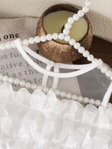 Souflis Souflis 女童3D立体花卉网纱连衣裙，适合外出、公园、度假等场合。 - 白色 - 查看 6