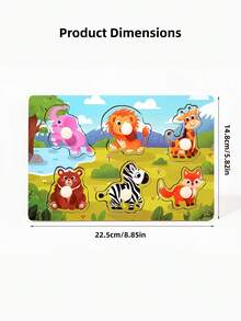 MINKOJA 木制字母数字水果形状拼图板早教玩具，培养手眼协调能力和颜色识别能力，适合儿童，节日生日礼物佳选，益智玩具必备 - 彩色 - 查看 5