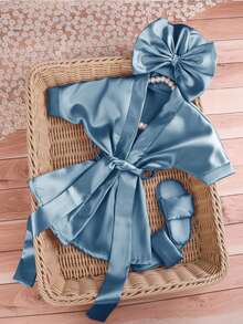 Newborn Baby Girl Cute Photography Props - Baby Blue - View 3