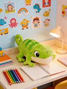 POKOJA LAND Chameleon Plush Doll, Green Chameleon Appearance, Soft And Comfortable Materials, Birthday Gifts For Girlfriend Boyfriend Friends, Home Decorations, Creative Desktop Collectibles - Multicolor - View 5