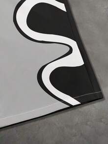 Manfinity EMRG Men's Black Grey White Abstract Wavy Line Curve Sparkle Planet Logo Print Short Sleeve Shirt | Summer Streetwear Y2K Vintage Futuristic Fluid Art Color Block Button Down Collar Top | Urban Casual Modern Minimalist Space Theme Holiday Vacation Camp Shirt | Soft Breathable Premium Daily Outdoor Outerwear,Men's Printed Short Sleeve Shirt Mens Short Sleeve Shirt Mens Street Wear Shirt Mens Black And White Shirt - Multicolor - View 6