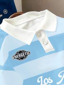 Manfinity Joysei Men's Casual Striped Polo Shirt, College Style - Multicolor - View 3