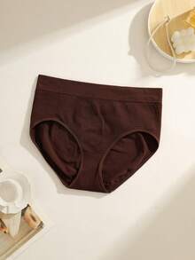 NudeFit 1pc Seamless Plus Size Butt Lifting Women Underwear - Coffee Brown - View 3