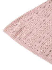 GlowEve 新款欧美时尚混色优雅百搭针织毛衣连衣裙 - 藕粉色 - 查看 3