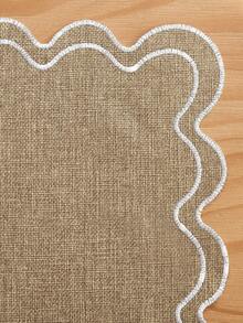 1/2/4/6Pcs Bohemian Embroidery Placemat Khaki Wave Lace Rectangle Table Mat Home Kitchen Decoration Water Cup Bowl Plate Non-Slip Mat Suitable For Dining Room Living Room Table Decoration Festive Party Birthday Party Wedding Dinner Desk Coffee Table Mat Home Decoration Room Decoration Universal In All Seasons (Multiple Color Options) - Khaki - View 7