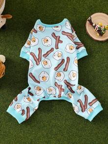 Soft, Breathable, Durable Pet Pajamas Suitable For Small To Medium Dogs And Cats - Adorable Cartoon Design, Comfortable All-Season , Year-Round Pet Clothing | Pullover Pet Jumpsuit | Durable Pet Apparel, Dog Pajamas - Yellow - View 4