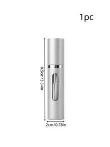 1个5毫升迷你铝制喷雾酒精空瓶可重复灌装便携式香水喷雾器液体容器，适用于化妆品旅行家居浴室装饰夏季香水瓶高端香水瓶补充空瓶 - 銀色 - 查看 6
