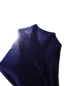 Playful Pals 两件套幼儿男童休闲时尚舒适印花圆领插肩袖上衣和条纹印花短裤，适合春夏户外玩耍和日常穿着。 - 藏蓝色 - 查看 8