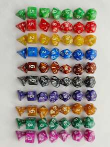 Set Dadu Poliedral Fantasi 7 Buah/Set untuk D&D, Cocok untuk Usia di Atas 14 Tahun, Permainan Pesta, Permainan Meja, Set Dadu Permainan Peran - warna - View 2