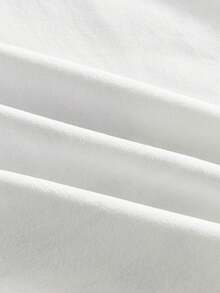 EASEVO Plus Size Men's Casual Loose Fit White Short Sleeve T-Shirt With Back Graphic Print - White - View 6