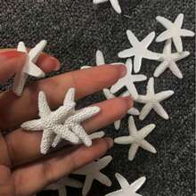 40pcs Resin Starfish Decorations, 1.18 Inch - Perfect For Weddings, Holidays, Home Crafts, Home Decor Ornaments & Accessories Best Gifts Birthday Graduation0 - White - View 2
