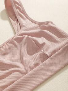 NudeFit مجموعة ملابس داخلية نسائية بتصميم بسيط وريضي، 2 قطعة - ارجواني فاتح - مشاهدة 8