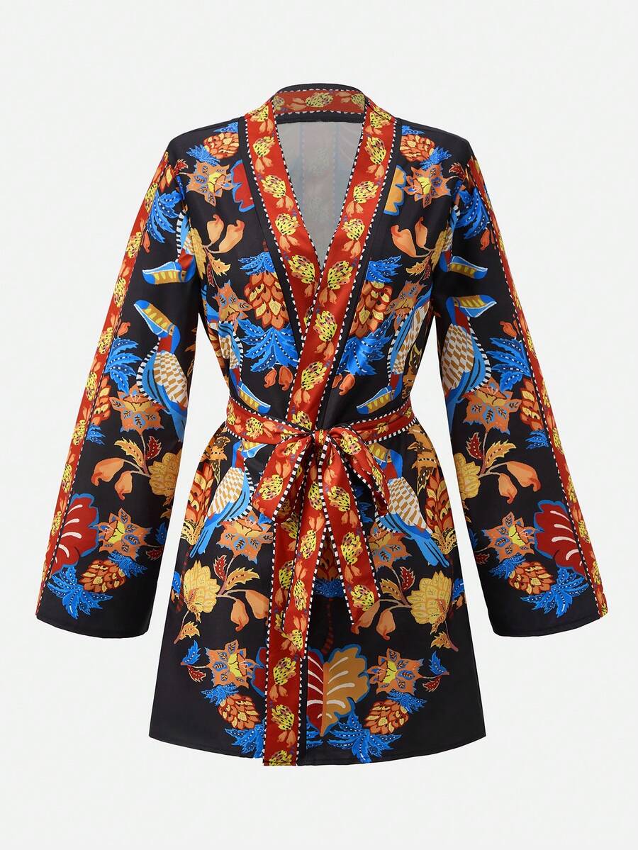 Swim Vcay Women's Casual All-Over Allover Print Kimono Cover Up, Summer - Multicolor - View 1