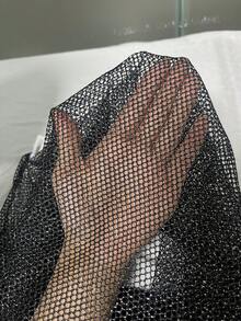 WENEZON 男士内衣套装，透明银色网纱套装，性感JK装扮，角斗士风格 - 黑色 - 查看 5