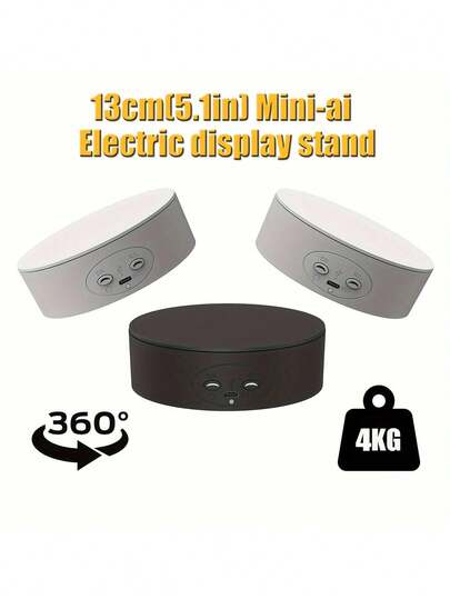 1PC Mini AI Electric Rotating Display Stand With Adjustable Speed, Cute Physical Display Platform, Rotating Base For Photography, Live Streaming, And Product Showcasing, Featuring Forward And Reverse Rotation For Models
