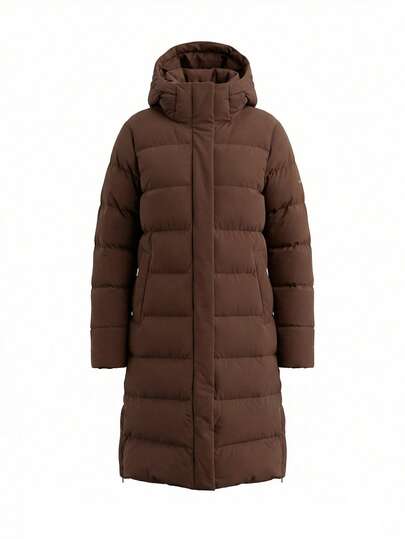 Columbia Amaze Women's Puff Long Hooded Jacket Tobacco