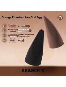 多功能美妆蛋，非乳胶斜切水滴美妆蛋工具，圆筒包装，黑色水滴切印三合一美妆蛋，价格实惠，圣诞礼物，化妆品，化妆工具，便宜货，礼品，女士礼品，圣诞礼物 - 彩色 - 查看 2