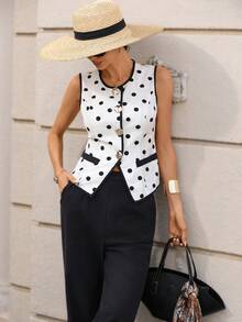 Editum Sleeveless Top And Pants Minimalist Commuting Elegant Linen Suit  Spring/Summer Work Wear Women Business Professional Women - Multicolor - View 6