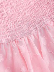 Sweetra 优雅公主风早春粉色情人节设计双面穿上衣，精致提花面料，可爱甜美百搭女式衬衫