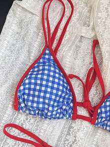 Swim Mod Women's Summer Random Print Halter Bikini Set - Multicolor - View 4