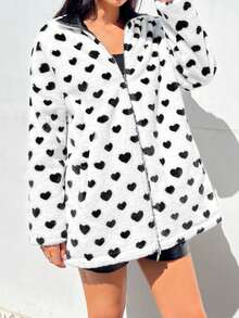 SHEIN EZwear 可反穿拉鍊夾克 - 黑色 - 查看 4