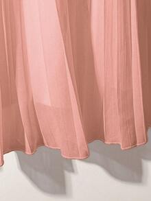 Franclia Chân váy xếp ly chữ A bằng vải chiffon phối nhiều mảnh, thời trang, thanh lịch, đa năng dành cho nữ, thích hợp cho công sở, mùa hè. - Hồng - Xem 5