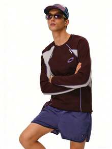 Manfinity Acti Log Men's Outdoor Casual Graphic Print Round Neck Long Sleeve T-Shirt - Multicolor - View 4