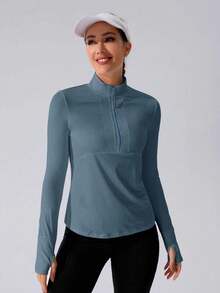 Velisys Velisys 2pcs/Set Casual Slim Fit Solid Color Zipper Sweatshirt Sweatshirt - Multicolor - View 6