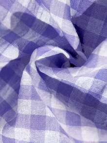 Cozy Pixies 2件套女婴撞色碎花边圆领无袖开衫上衣和松紧腰裤套装 - 紫色 - 查看 9