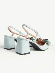 CUCCOO CHICEST 女士时尚优雅尖头蝴蝶结装饰高跟鞋 - 薄荷綠 - 查看 9