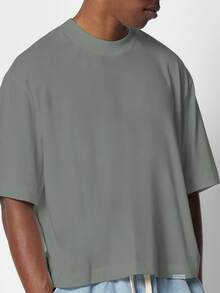 SUMWON Bộ 2 Áo Crop Tee tay ngắn dáng rộng, chất liệu cotton, kiểu dáng cơ bản, phong cách thường ngày, tối giản, màu trơn. - Nhiều màu - Xem 4