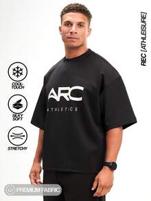 Arc Men's Letter Print Causal T-Shirts Summer