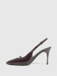 CUCCOO SZL Women's Pointed Toe Buckle Design Everyday Versatile Fashion High Heels - Coffee Brown - View 9