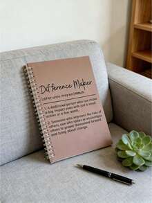 1 pièce Journal Faiseur de différence, Cahier de remerciements pour collègue, patron, cadeau pour professeur, collègue, cadeau d'appréciation, cadeaux d'anniversaire, 5,5 x 8,3 pouces, fournitures scolaires, rentrée des classes - StyleB - Voir 5