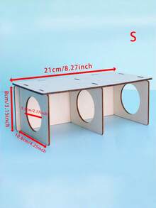 1个木制仓鼠松鼠躲藏屋，刺猬木制栖息地，也适用于豚鼠、龙猫 - 彩色 - 查看 17