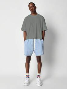 SUMWON Bộ 2 Áo Crop Tee tay ngắn dáng rộng, chất liệu cotton, kiểu dáng cơ bản, phong cách thường ngày, tối giản, màu trơn. - Nhiều màu - Xem 6