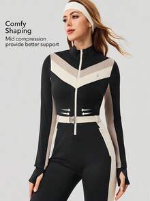 OutZeal Women Outdoor Jumpsuit Daily Casual Quick-Drying Buttery Soft Flared Hems With Pockets - Black and White - View 2