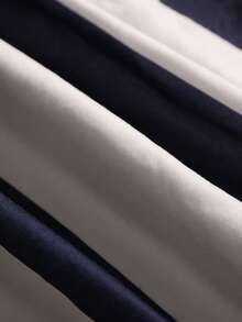 INAWLY Korean Style Fashionable Versatile Colorful Striped Pattern Sweatshirt, Suitable For Outerwear, Photography, Camping, Autumn, Winter, Back To School, Women's Regular Crew Neck - Multicolor - View 3