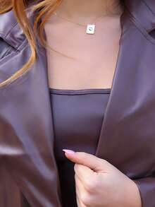 SILVIA DI SANTO Women Fashion Street Chic PU Leather Lapel Collar Double Breasted Belted Long Trench Coat Fall Winter Cloth For Women - Brown - View 5