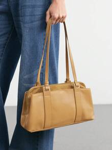 SHECARRY Women's Tote Bag, Fashion Versatile Shoulder Bag, Large Capacity Handbag - Brown - View 6