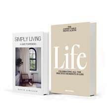 A Set Of 2 Minimalist Decoration Books, Suitable For Modern Home Decoration, Bedroom, Living Room, Office Decoration, Home Table Ornaments, And Holiday Home Gifts. - Apricot - View 10