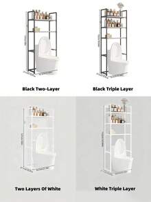 1PC 2-3 Tier Toilet Storage Rack Floor Multi-Layer Multi-Functional Towel Bath Room Daily Necessity Organizer