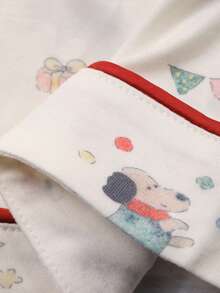 DAZY 男童柔软舒适全印花纽扣衬衫和裤子睡衣套装 - 白色 - 查看 8