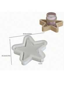 Suport de lumânare parfumată cu stea și lună, DIY, lipici, cristal, gips-rășină, suport de lumânare, decorare, silicon, matriță - alb - Vizualizare 8