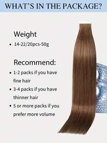 20pcs Straight Tape In 100% Human Hair Extension For Salon Silky Seamless Invisible Honey Brown Blonde For Thin Hair Woman Top Quality Highlight Color Hair Extensions Longlasting Hair - S4 - View 4
