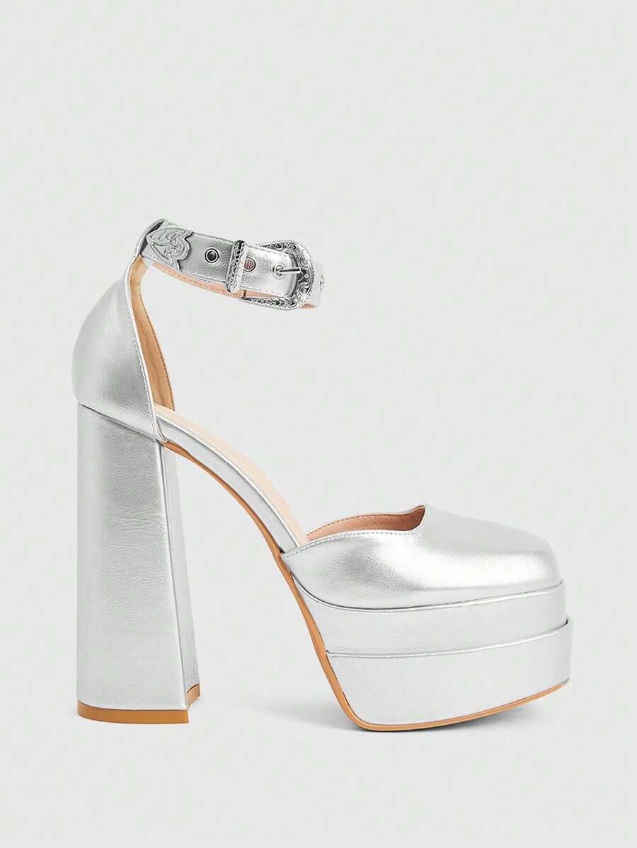 CUCCOO LuxiPop 女士高跟鞋 - 銀色 - 查看 1