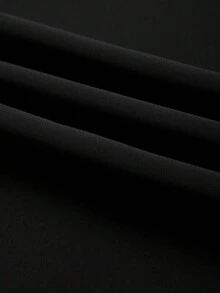 SHEIN Clasi Bộ đồ 2 món cỡ lớn: Áo sơ mi kẻ sọc phối màu thường ngày + Quần dài đơn giản. - Đen và trắng - Xem 15