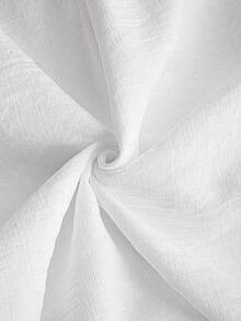 Core Aspect 男士纯色口袋纽扣休闲百搭通勤阔腿裤 - 白色 - 查看 3