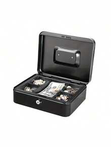 大容量安全现金盒，带安全弹簧夹锁 - 重型金属结构，配有可拆卸硬币托盘和现金整理器，3 种款式可选。 - 彩色 - 查看 10