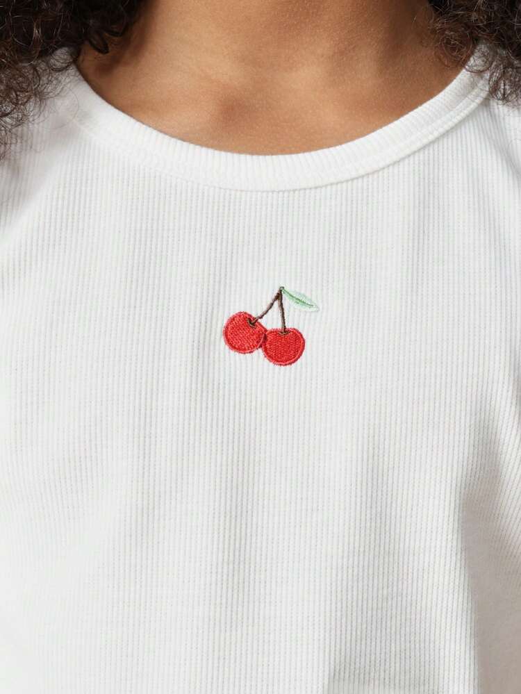 Cherry Tank Top With Sequin Pants Set